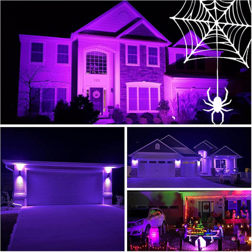 ALIDE 6 Pack Purple MR16 GU5.3 LED Bulbs, 5W, 20W 35W 50W Halogen Equivalent, 12V Low Voltage for Halloween