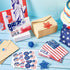 Seajan 200 Set Patriotic Cards, Blank Greeting Card with Envelopes, 4th of July American Flag Note Card