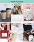 Mini Portable Printer, Inkless Bluetooth Sticker Printer with 8 Rolls Paper, Compatible with iOS + Android (Pink)