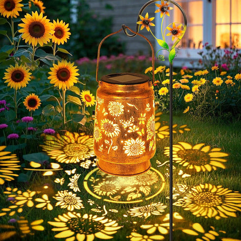 Sunflower Solar Lanterns Outdoor Waterproof, Mothers Day Gifts for Women Mom Grandma,
