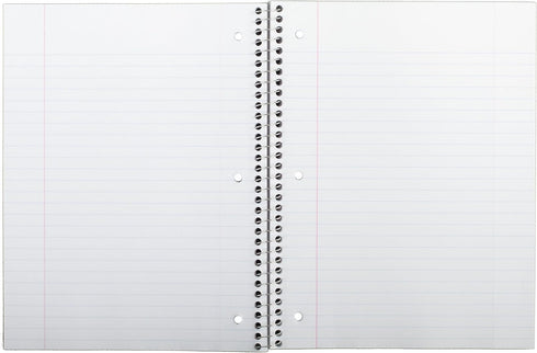 Mead 3 Subject Spiral Notebooks, Wide Ruled, 120 Sheets, 10-1/2" x 7-1/2", Red, Green, Blue, 3 Pack
