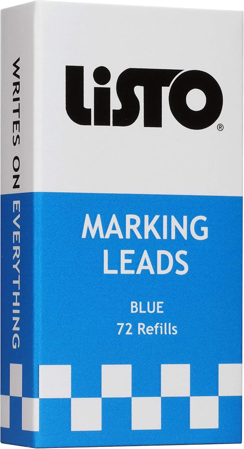 Listo 162 Marking Pencils Refill, Box of 72, Grease/China/Wax Pencils, Made in USA (Blue)
