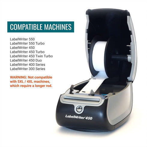 Replacement Spool Made in USA, Exact Fit for DYMO LabelWriter 550 & 450 Series Label Printers, Spare Label Holder
