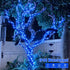 4 Pack 33ft 100 8 YEGUO Blue Solar Fairy Lights, Each LED Christmas Lights Outdoor Waterproof, Modes Sliver Wire Solar
