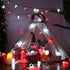 33ft 50 C9 Brizled Red & White Christmas Lights, LED Faceted String Lights Outdoor, Linkable Christmas Tree Light, UL