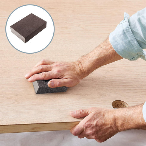 220 Grit Sanding Block - 12Pcs, Washable & Reusable Wet Dry Sanding Sponge Foam Sandpaper for Wood, Metal, Plastic