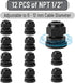 Bates- Cable Gland, 12 Pack, 1/2 NPT, Nylon Strain Relief Cord Connector, Cord Grip, Watertight Cord Connector, Cable Glands Waterproof, Cable Gland Connector, Weatherproof Cord Connector