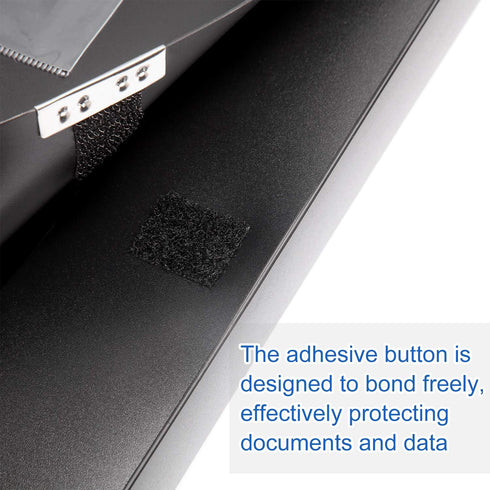 HUA JIE A4 Storage File Boxes, Plastic Archives Cases with Lid, Document Storage Filing Box for Office, Black (Pack of
