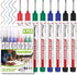 Azureblue 8pcs Long Nib Marker, Long Head Deep Hole Marker Pens, Waterproof