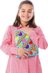 GirlZone Jumbo Rainbow Pencil Case for Girls, 43 Pieces, Arts & Crafts Filled Stationery