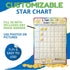 Kenson Kids I Can Do It Reward Chart - Customizable Dry Erase Incentive Chart with 45 Reward Stars and Marker