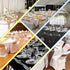 10 Pack Shimmering Sequin Chair Sashes - High Elasticity Spandex Stretch Chair Bows with Buckle for Wedding, Party