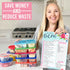 Hadley Designs Weekly Meal Planner Dry Erase Board, Floral Magnetic Menu Board for Kitchen Refrigerator