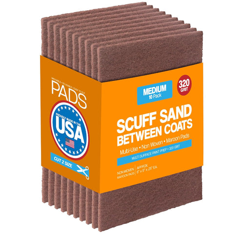 6" x 9" Non-Woven Surface Prep Between Coats Finishing Pads for Wood,