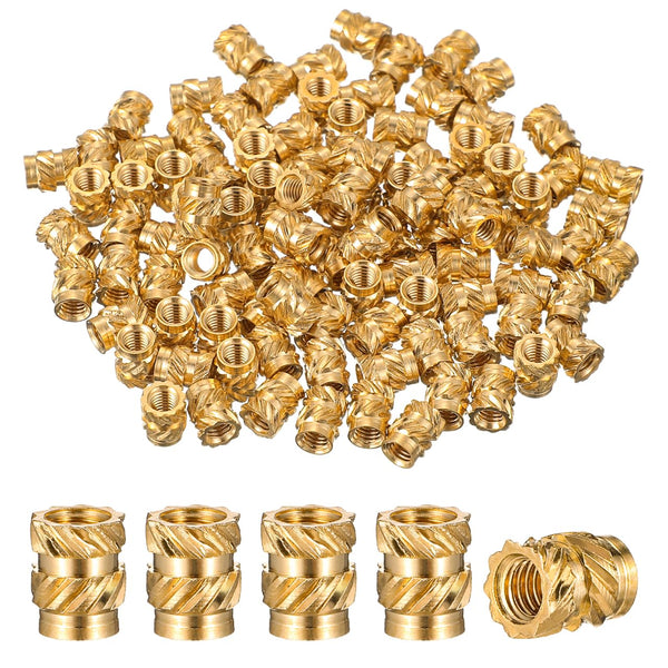 iplusmile 100pcs 3D Printing Brass Nuts, M3 Thread Brass Knurled Nuts for 3D Printer, Laptop Automotive Plastic Shell