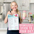 Hadley Designs Weekly Meal Planner Dry Erase Board, Floral Magnetic Menu Board for Kitchen Refrigerator