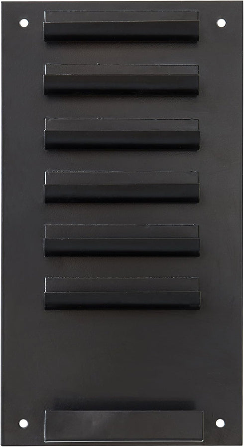 MyGit Wall Mounted Black Metal Marker Holder, 7 Slots for Dry Erase Markers and Eraser, Whiteboard Rack