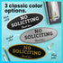 ExcelMark No Soliciting Sign for House or Business, Durable Indoor/Outdoor Sign, Large - 3.6" x 9", Black with Gold