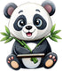 Panda Eyeglass Holder, Funny Animal Decorative Eyeglass Organizer Stand with Bamboo Design,