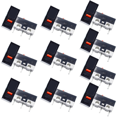 30 Pack Micro Limit Switch Push Button Endstop - Momentary Switches Without Lever Arm for Arduino, Mouse, 3D Printer