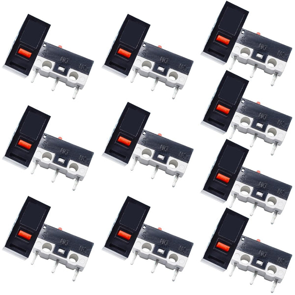 30 Pack Micro Limit Switch Push Button Endstop - Momentary Switches Without Lever Arm for Arduino, Mouse, 3D Printer