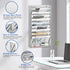 EasyPAG Mesh Wall File Holder, 11 Tier Office Hanging File Organizer, Silver Magazine Mails Rack for Papers and