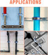 AKIHISA 1 Inch Wall Mount Ceiling Mount Pipe Support Ring Hanger, 2 Pcs Adjustable Stainless Steel Pipe Bracket