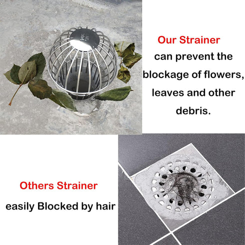 Baitaihem 304 Stainless Steel Drain Cover, Anti-Blocking Line Cap, Gutter Protector Cleaner Tool, 3 Inch