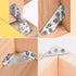 PlusRoc 12-Pack Heavy Duty Stainless Steel Furniture Corner Connectors with Screws - Triangular Support Brackets