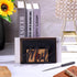 Cutout Metal Mail Holder Organizer with Letter Opener, Artistic Design for Home Office, Black Countertop Storage