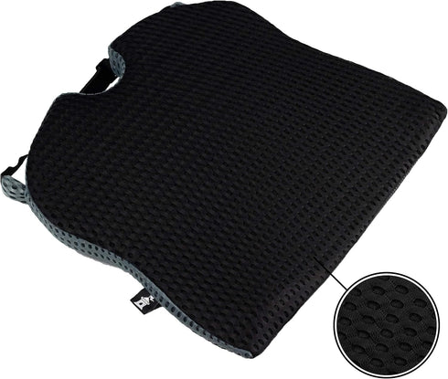 Tailbone Castle Knight Wedge Memory Foam Seat Cushion for and Back Pain Relief - Coccyx Cutout Seat Pillow for Office