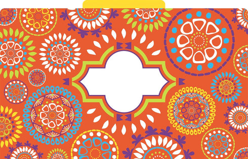 Barker Creek Legal-Size Designer File Folders, Moroccan Multicolor, Bright and Beautiful Legal File Folders