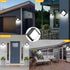 6000K 12W Outdoor Wall Light, Daylight Small Anti Rust Exterior Wall Lighting Fixtures, Black Square Wall Mount LED