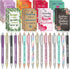 Funrous 32 Pcs Gift Set for Student Men Women - Mini Motivational Journal, Inspirational Notepads, Ballpoint Pens (Cute)