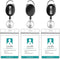 Puroma 3 Pack Clear ID Badge Holder with Waterproof Vertical Lanyard, Carabiner Badge Reel, Key Ring for Card Holder