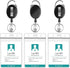 Puroma 3 Pack Clear ID Badge Holder with Waterproof Vertical Lanyard, Carabiner Badge Reel, Key Ring for Card Holder