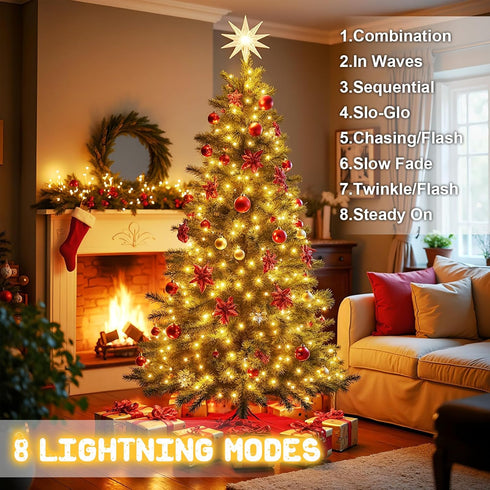 FFZZKJ 100LED 33Ft 8 16.4Ft*2 2-Pack Christmas Lights Outdoor Battery Operated String Lights Total with Timer Modes