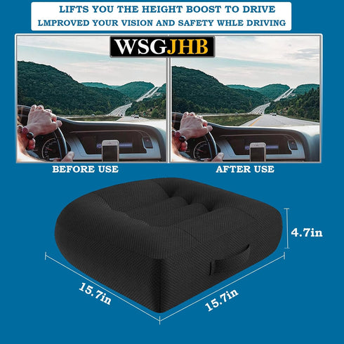 WSGJHB Car Booster Seat Cushion Posture Cushion Portable Breathable Mesh, Effectively Increase The Field of View Ideal