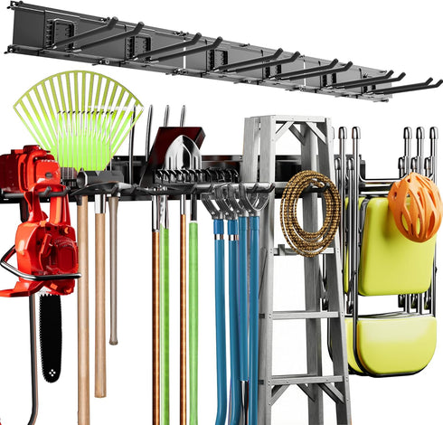 wallseffic Garage Tool Organizer Wall Mount, 48" Heavy Duty Wall Tool Organizer Rack