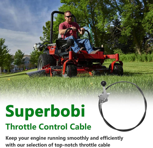 055-8020-00 Throttle Cable for Bad Boy ZT Elite Mowers, 52-1/2" Cable Length, 50" Conduit Length