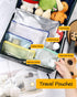 SUNEE Plastic Mesh Zipper Pouch 10x14 in (6 Colors, 12 Packs), Extra Large Zip Bag for Organizing