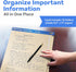 Find It File Folder Notepad - Pack of 12, 9.5 x 12.5 Inch Notebook Organizer Folders for Document and Clipboard
