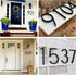 SEISSO 844713 5-Inch House Numbers for Outside, Modern Floating Metal Door Address Sign Decor