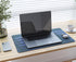 RENMTURE Double-Sided Two-Tone Faux Leather Desk Mat for Home and Office Large Mouse Pad (Blue/Green, 23.6" x 13.7")
