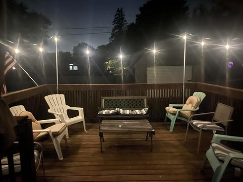27 Commercial Bulbs 1W 12 Bulbs Brightech Ambience Pro Ft Solar Powered String Lights - Grade Waterproof Patio Lights