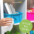 Really Good Stuff Stacking Bins, 14" x 10" x 5 ¾" - 4 Pack, Neon Stackable Storage Bins