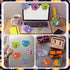 Lincia 72 Pcs Halloween Sticky Note and Ballpoint Pens Set, bulk pumpkin ghost cat weird notepad, Halloween pens,