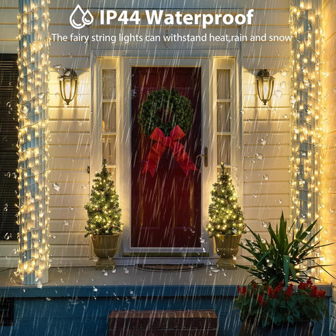 240LED 88Ft Connectable String Lights Indoor Outdoor Clear Wire | Warm White Christmas Lights | Twinkle Fairy Light