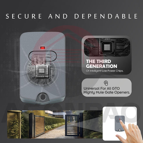 ASONPAO 4 FM135 MMT103 RB7415 for Mighty Mule GTO Gate Opener Remote Year Warranty