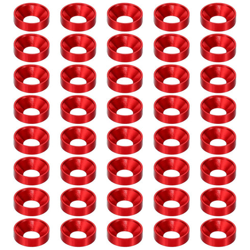 PATIKIL M8 Finish Countersunk Washer, 40pcs Anodized Aluminum Alloy Flat Cup Head Screw Gasket for DIY Models